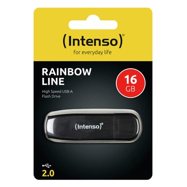 Intenso Rainbow Line unidad flash USB 16 GB USB tipo A 2.0 Negro