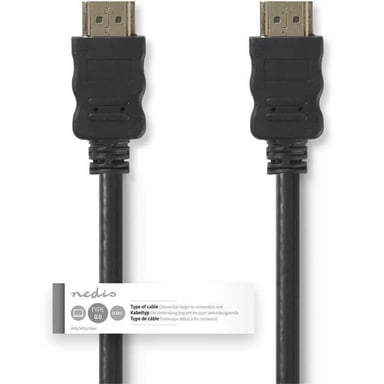 NEDIS Cable HDMI? de alta velocidad con Ethernet - Conector HDMI? - 15 m - Negro