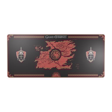 Lexip HBO Game of Thrones - Targaryen Edition Tapis de souris de jeu Noir, Rouge