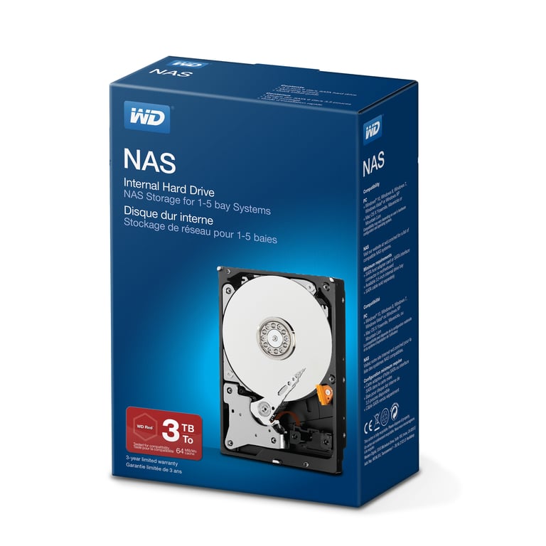 WD NAS WDBMMA0030HNC Disque dur 3 To interne 3.5 SATA 6Gb/ mémoire tampon : 64 Mo
