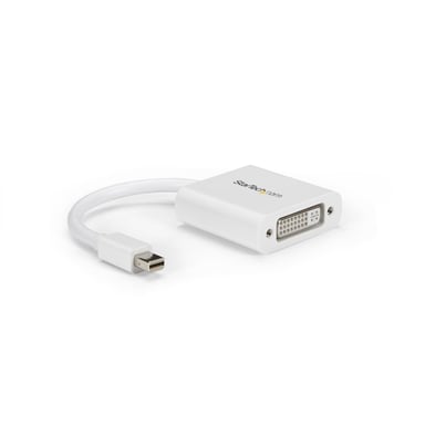 StarTech.com Adaptador Mini DisplayPort a DVI - Convertidor Mini DP a DVI-D - Video 1080p - mDP o Thunderbolt 1/2 Mac/PC a Monitor DVI - Cable mDP 1.2 a DVI Single-Link - Blanco