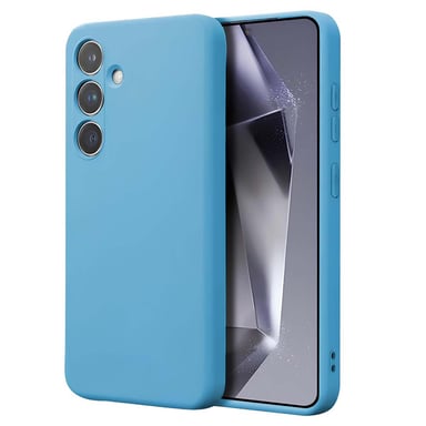 Crong Funda de silicona suave a prueba de golpes para Samsung Galaxy S24 Azul