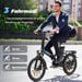 Vélo électrique pliable VARUN C20-1 pour adulte avec moteur 250 W et batterie amovible 48 V 13 Ah