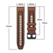 Correa de reloj de cuero para Garmin Fenix 7 Pro/7X Brown 22 mm