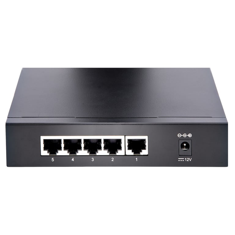 StarTech.com Commutateur 2.5G non géré Commutateur Gigabit à 5 ports Commutateur Ethernet 2.5GBASE T non géré Répartiteur Ethernet Rail Din ou montage mural Gigabit Auto MDIX 9K Jumbo Neuf - vue 2