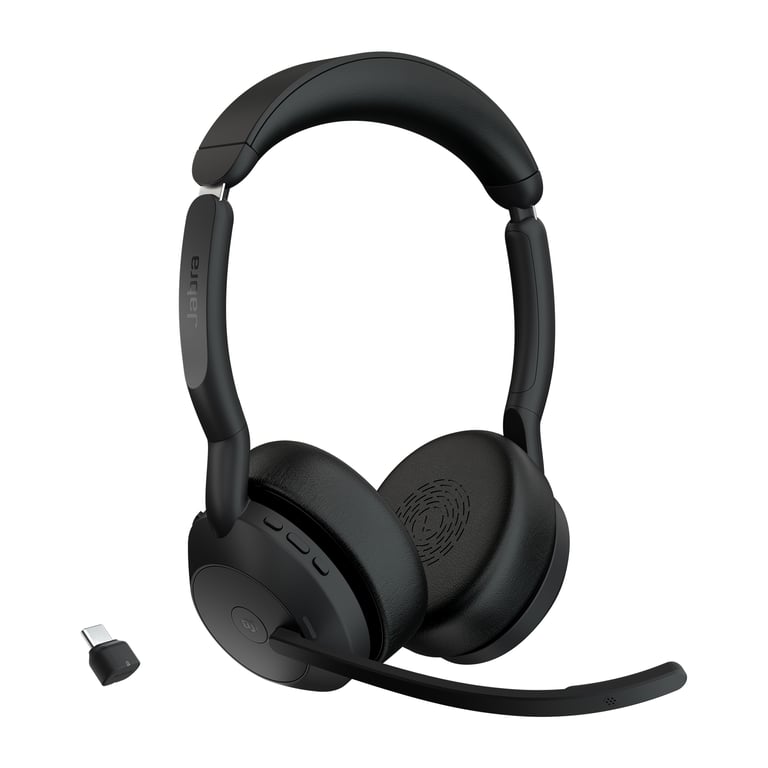 Jabra Evolve2 55 Casque Sans fil Arceau Bureau/Centre d'appels USB Type-C Bluetooth Socle de chargement - Neuf