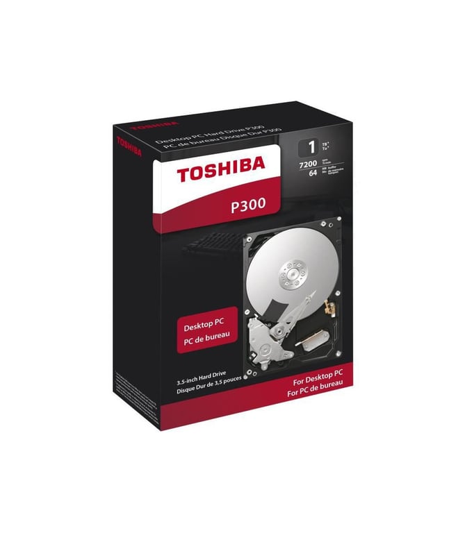 TOSHIBA - Disque dur Interne - P300 - 1To - 7 200 tr/min - 3.5 Boite Retail  (HDWD110EZSTA) - Toshiba
