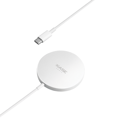 Caricabatterie rapido magnetico a batteria (15W), bianco argento