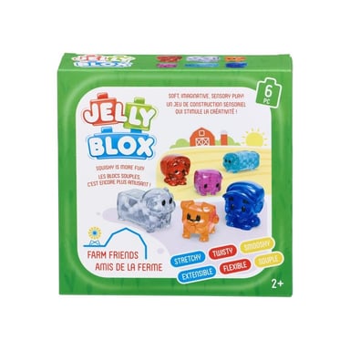 Set Amis de la ferme - Set di costruzioni - JELLY BLOX - GOLIATH - Mattoncini morbidi e flessibili - Dai 2 anni in poi