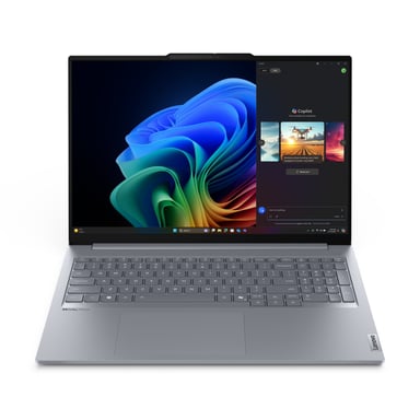 Lenovo ThinkBook 16 G7 QOY Copilot+ PC Qualcomm Snapdragon X1P-42-100 Ordinateur portable 40,6 cm (16'') WUXGA 16 Go LPDDR5x-SDRAM 512 Go SSD Wi-Fi 7 (802.11be) Windows 11 Pro Allemand Gris