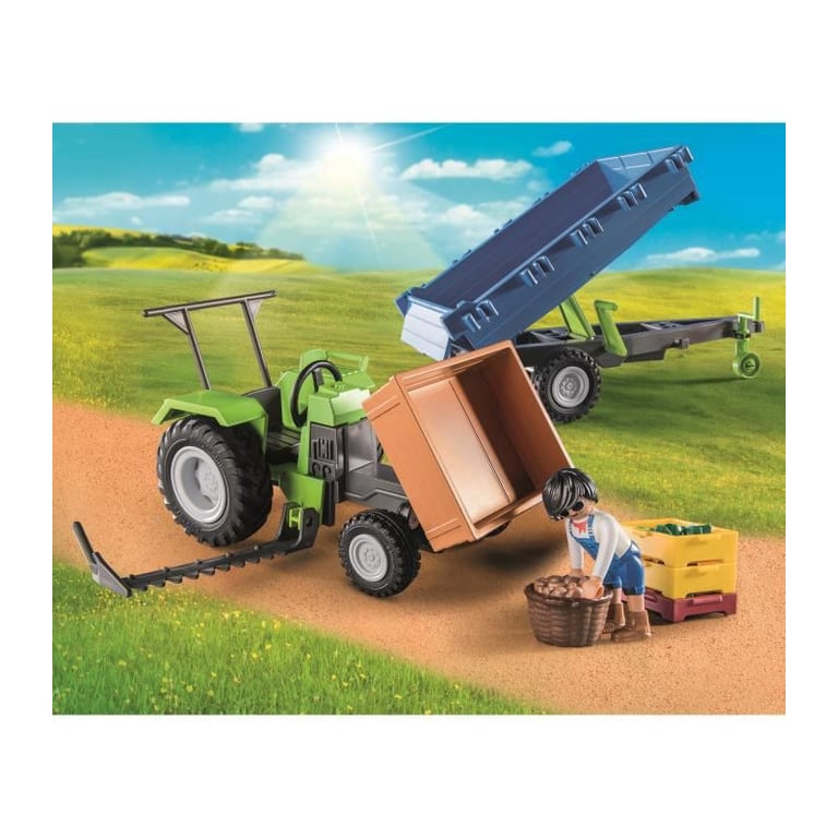 PLAYMOBIL - 71249 - Country La Ferme - Tracteur avec remorque - Neuf