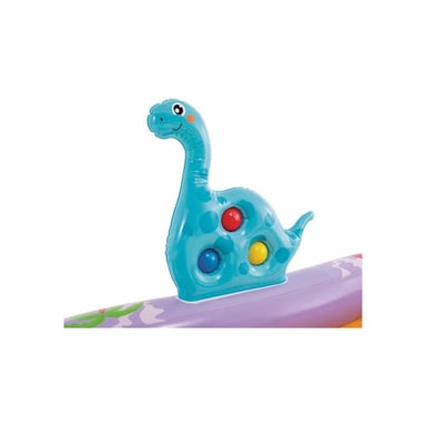 Piscina hinchable Intex Dino Park 56139NP con tobogán volcán, chorros de agua y 6 pelotas Violeta/Multicolor