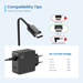 Ewent EW3978 chargeur d'appareils mobiles Ordinateur portable Noir Secteur Charge rapide Intérieure