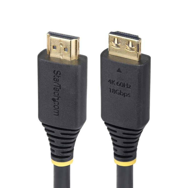 StarTech.com Câble Hdmi Haute Vitesse De 50 Cm Avec Connecteurs À Verrouillage, 4k 60 Hz/1440p 144 Hz, Hdr10/hdcp Noir - vue 2