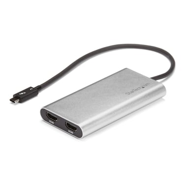 StarTech.com Adaptateur Thunderbolt 3 vers Double HDMI 2.0 - Adaptateur Vidéo Double Écran Thunderbolt 3 TB3 USB Type C vers HDMI 2.0 4K 60 Hz - Certifié Thunderbolt 3 - Mac et Windows