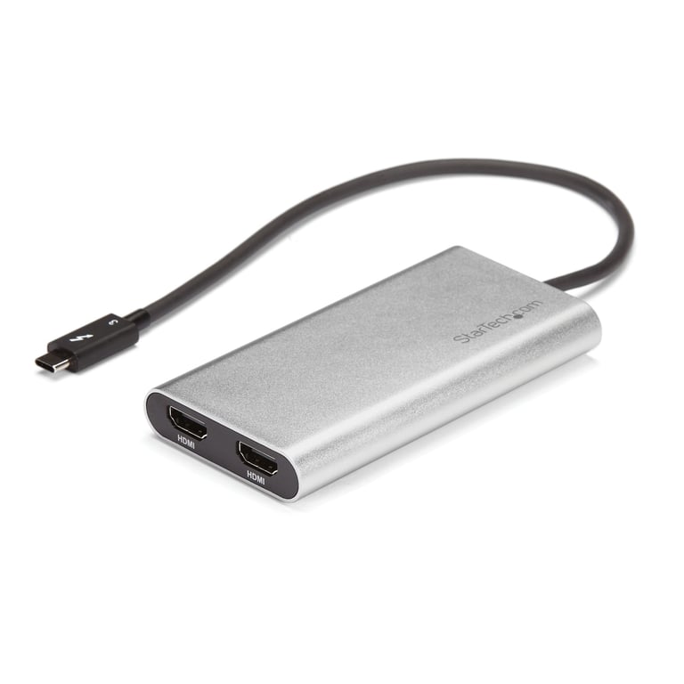 StarTech.com Adaptateur Thunderbolt 3 vers Double HDMI 2.0 Adaptateur Vidéo Double Écran Thunderbolt 3 TB3 USB Type C vers HDMI 2.0 4K 60 Hz Certifié Thunderbolt 3 Mac et Windows Neuf