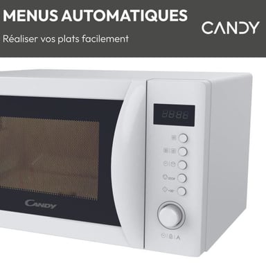 Micro-ondes  Idea CMWA20SDLW 700W Digital 20L Blanc - Fonction Décongélation - 5 Niveaux de Puissance - 8 Menus Automatiques