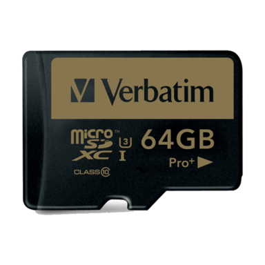 PRO+ micro SDXC class 10 / UHS 1 64GB (Read 90MB/sec, Write 80MB/sec)