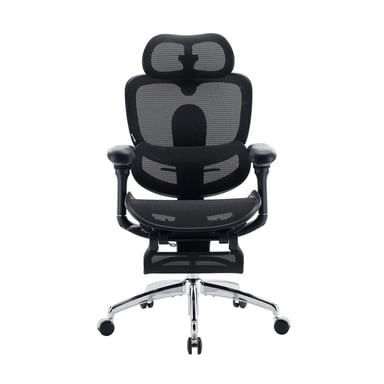 Doro C300 Pro V2 Chaise ergonomique – Soutien lombaire auto-adaptatif 2.0, Dossier SynchroFlex, Appui-tête 3D large, Accoudoirs 8D, Inclinaison 135°, Profondeur d'assise réglable, Repose-pieds, 150 kg max, Noir