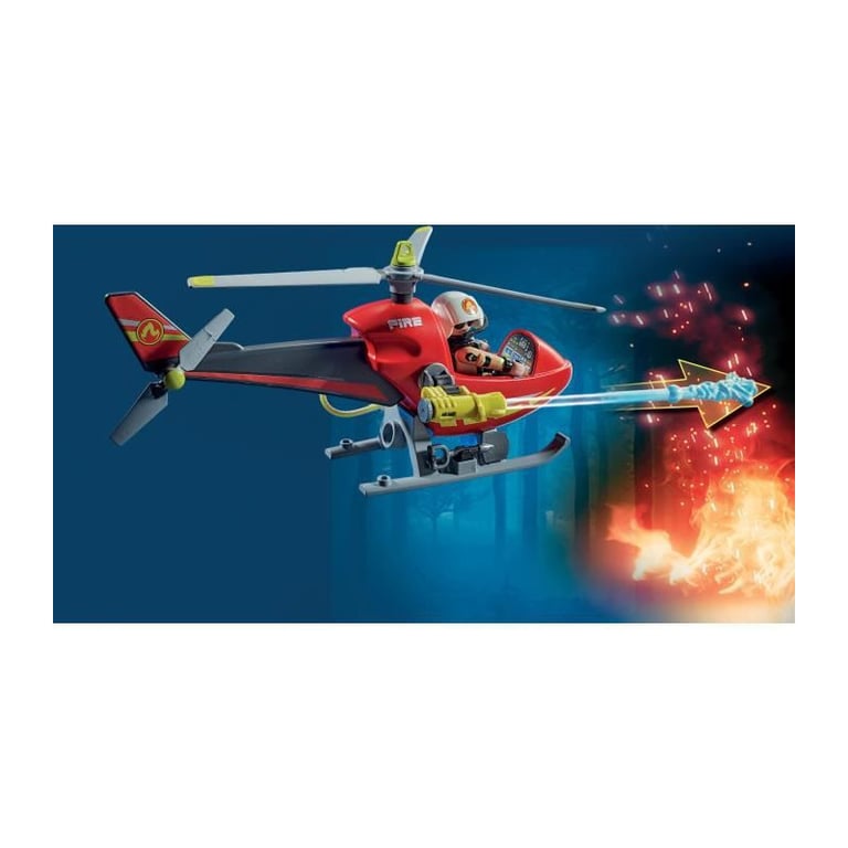 Hélicoptère Pompiers 71195 Playmobil La Boîte - vue 3