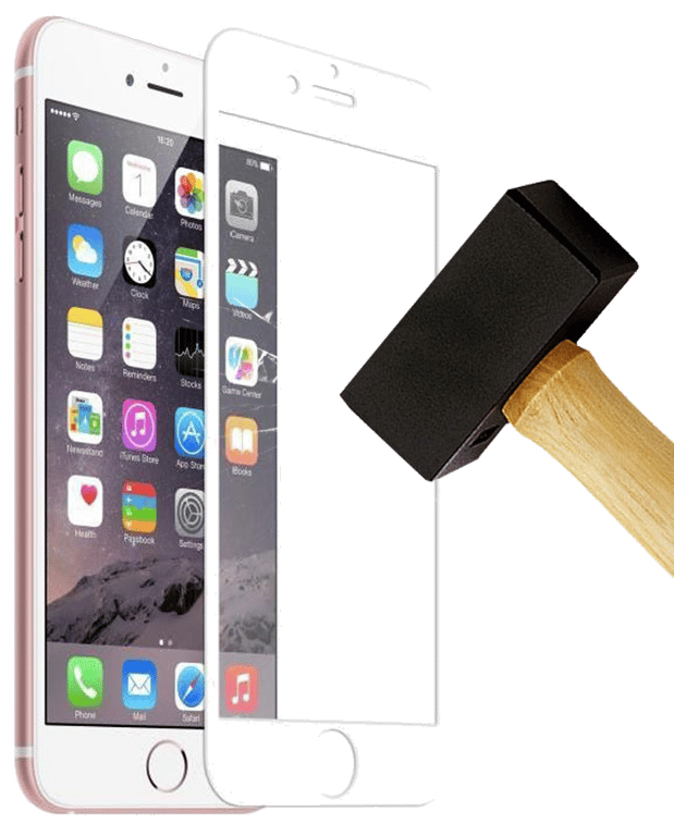 Film verre trempé 4D Blanc compatible Apple iPhone 6 Plus iPhone 6S Plus