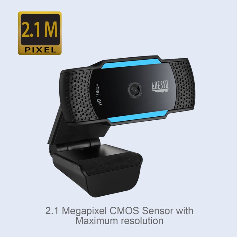 Webcam Adesso CyberTrack K1 – 2,1 MP, 1920 x 1080 pixels, USB 2.0 - vue 4