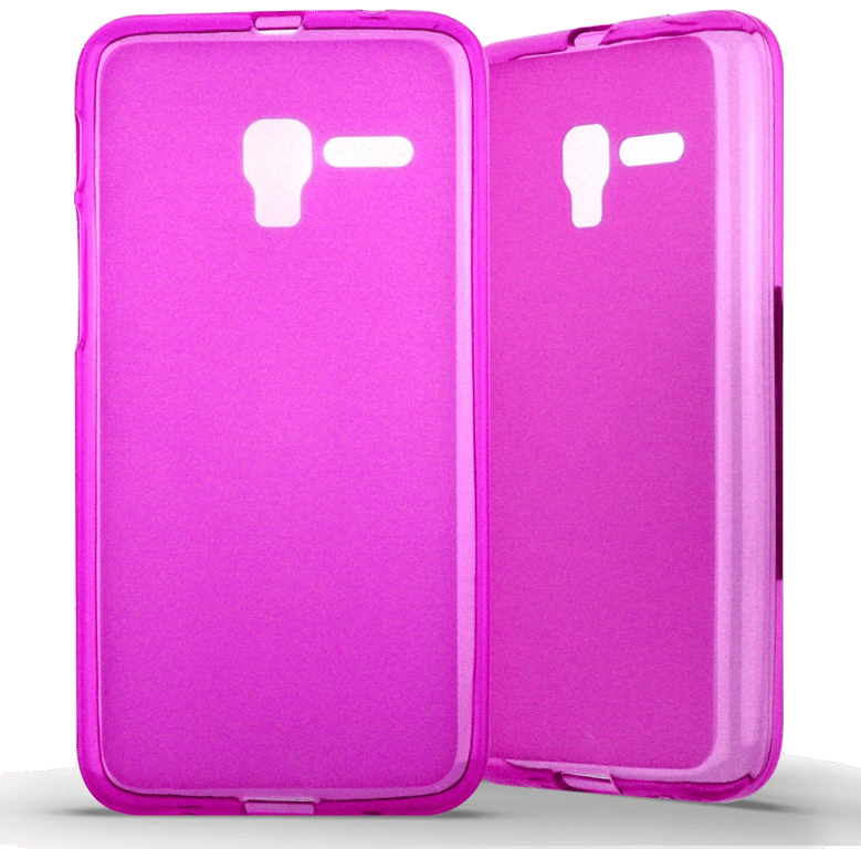 Coque silicone unie compatible Givré Rose Alcatel One Touch Pop 3 5.0