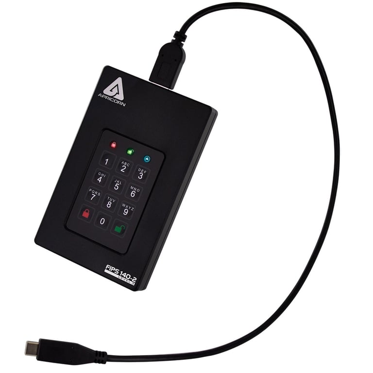 Apricorn Aegis Fortress L3 USB Type A vers USB Type C 3.2 Gen 1 3.1 Gen 1 Neuf - vue 3