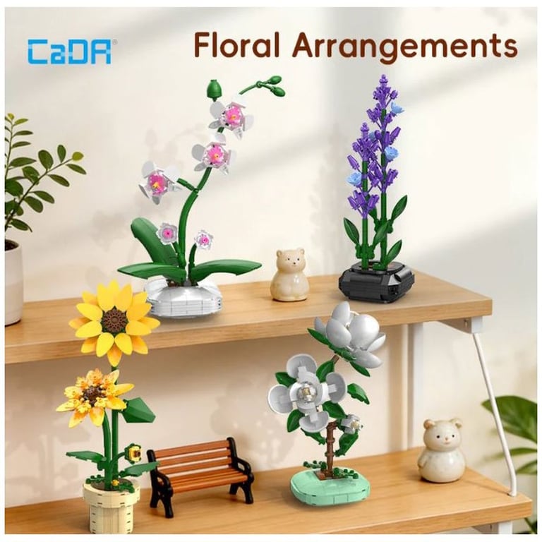 CADA Artiste Jeu de construction Plante Lavande 205 pièces Dès - vue 4