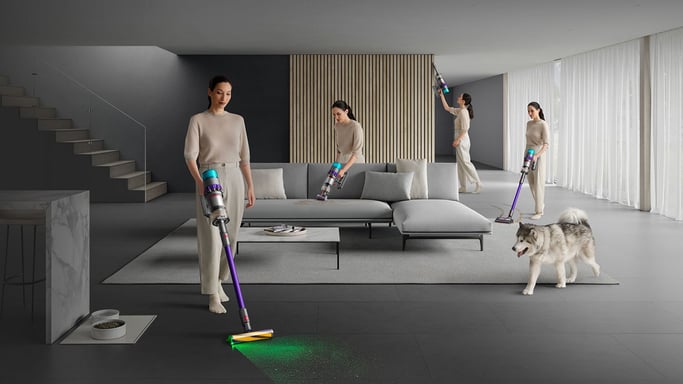 Aspiratore verticale Dyson Gen5 Detect Absolute, grigio e viola