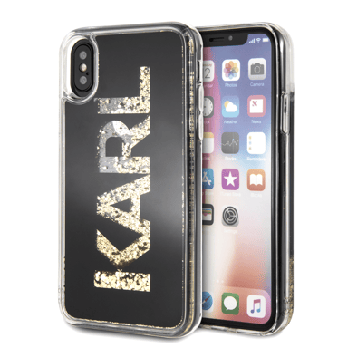 Funda de la colección KLHCPXKAGBK con logotipo Karl para iPhone X/XS Negro