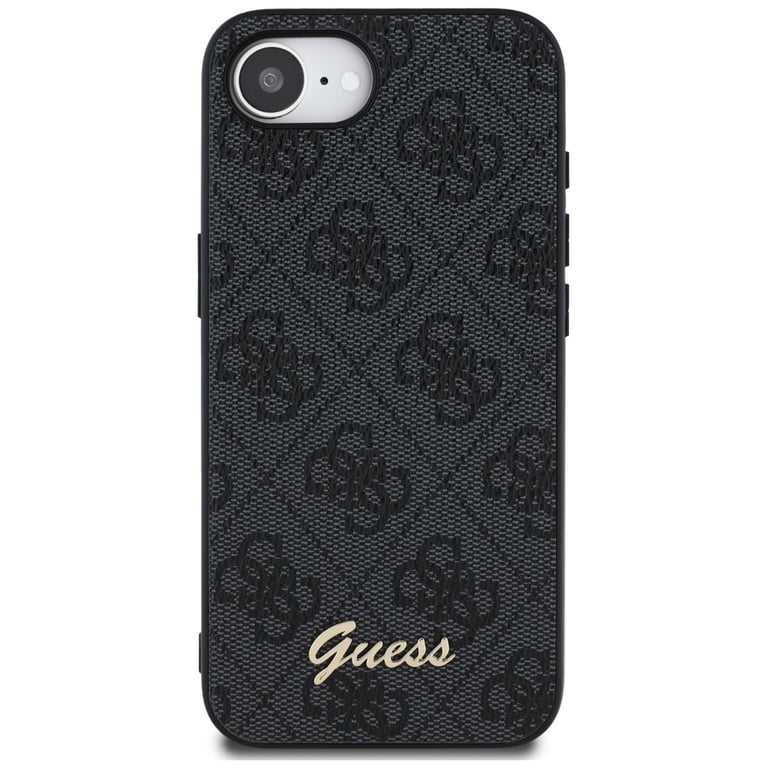 Coque pour iPhone 16e Guess Hardcase 4G Script Logo GUHMPSE4HG4SHP - vue 3