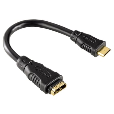 Adaptador HDMI A hembra - HDMI C (Mini) macho, chapado en oro