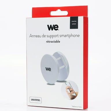 ***WE Anillo universal de soporte para smartphone blanco