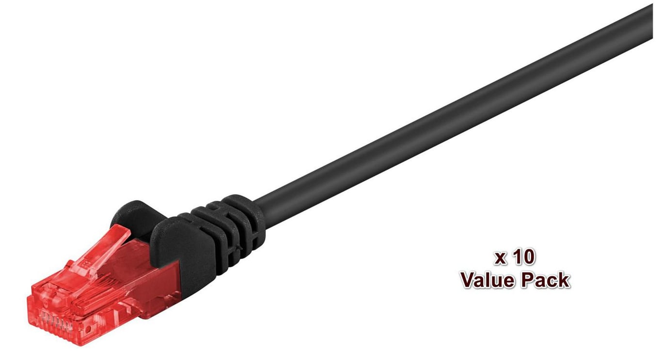 Microconnect V-UTP6005SVP câble de réseau Noir 0,5 m Cat6 U/UTP (UTP)