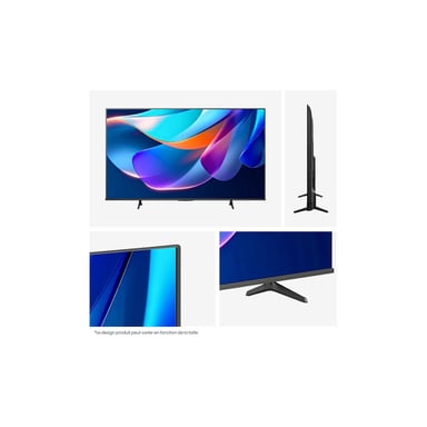 Téléviseur LED Smart Hisense 50A6S 50'' 4K UHD VIDAA Noir, Dolby Vision, Wi?Fi, AI Upscaling, MEMC, HDMI 2.1 et jeu faible latence