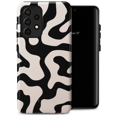 Selencia Coque arrière Vivid pour Samsung Galaxy A52(s) (5G/4G) - Art Wave Black