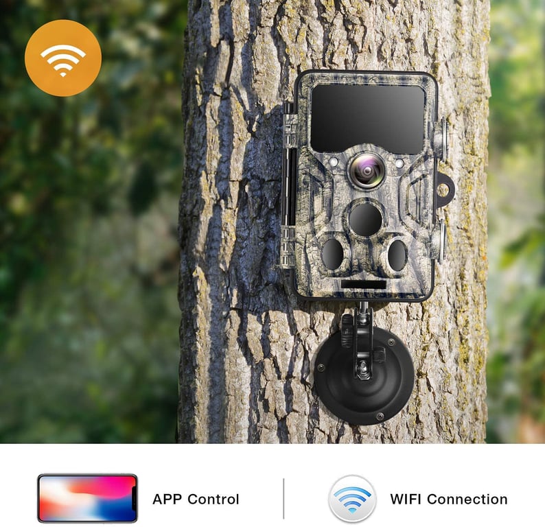 Caméra de Chasse Wifi Full HD Vision Infrarouge Mouvement Bluetooth IP66 YONIS