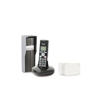 SCS SENTINEL Interfono de audio DuoPhone 150 inalámbrico con pantalla LCD DECT