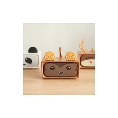 Mob - Adorabile altoparlante - potente baffle Bluetooth con 3+3W (2 altoparlanti), microfono e modalità stereo - durata della batteria da 3 a 5 ore (scimmia)