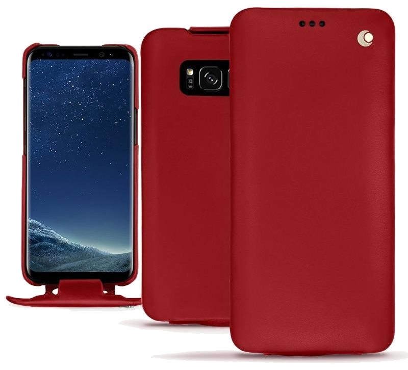 Housse cuir Samsung Galaxy S8+ - Rabat verticalRouge