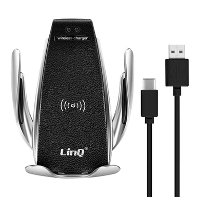 Support Voiture QI 10W pour Smartphone de 3.5'' à 6.5'' Rotatif 360° LinQ