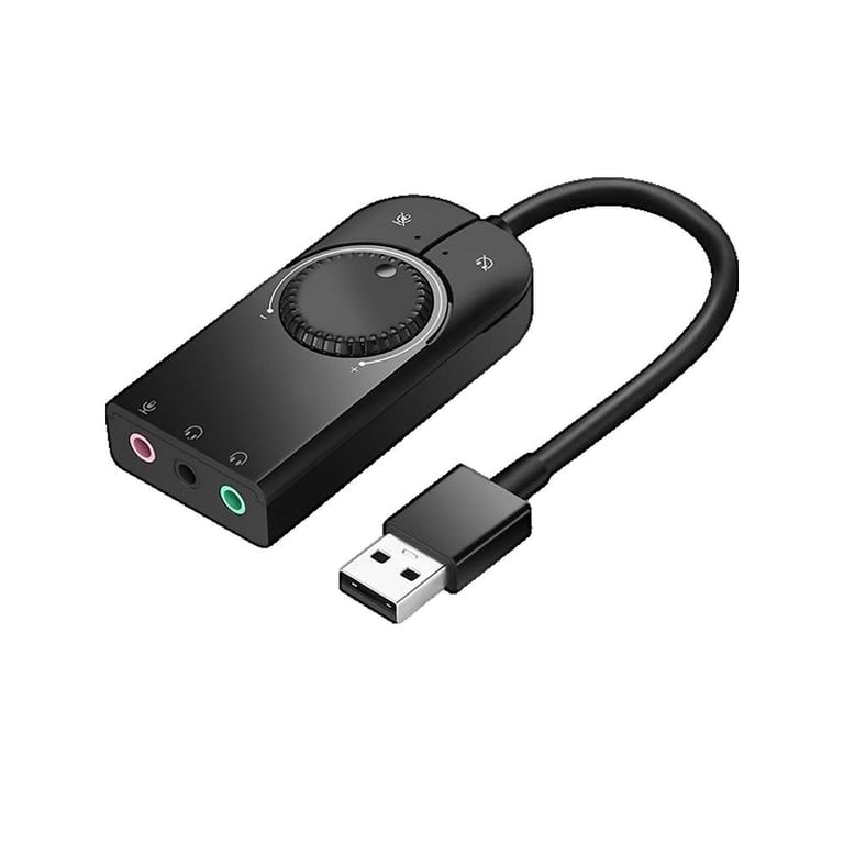 Carte son externe Ugreen CM129 USB 15 cm réduction du bruit triple entrée - vue 1