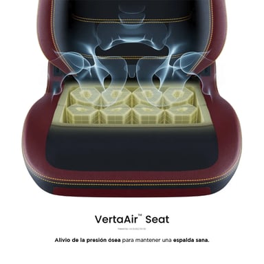 Sedia gaming XL Vertagear PL6800 Burgundy Red con supporto lombare ContourMax, seduta VertaAir e tessuto antibatterico HygennX