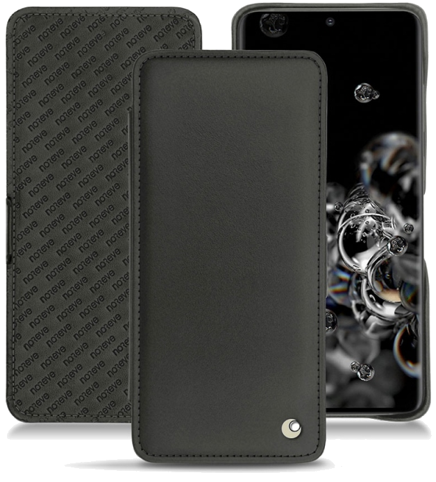 Housse cuir Samsung Galaxy S20+ 5G - Rabat horizontalNoir