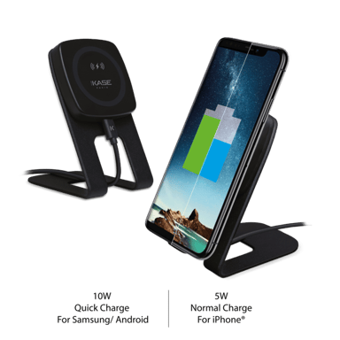 Base de carga inalámbrica Qi magnética universal (carga rápida de 10 W), Negro