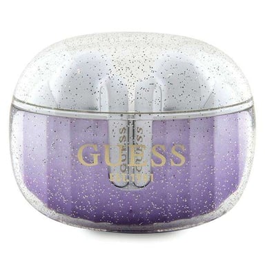 Casque sans fil TWS Guess Glitter Gradient violet