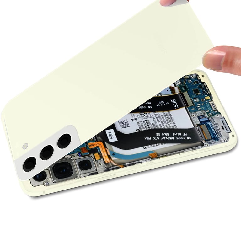 Cache Batterie Samsung Galaxy S22 Plus Originale Samsung crème avec lentille Neuf - vue 3