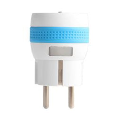 Prise SmartPlug Compatible EnOcean avec Compteur d'Énergie Type E Blanc