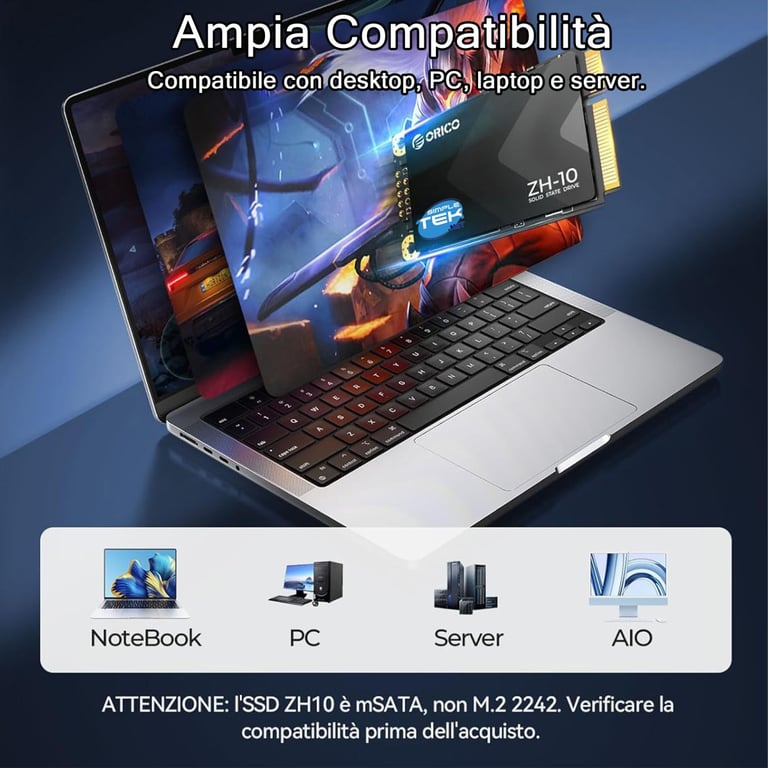 CoreParts MT disque SSD mSATA Série ATA III 3D TLC Neuf - vue 3